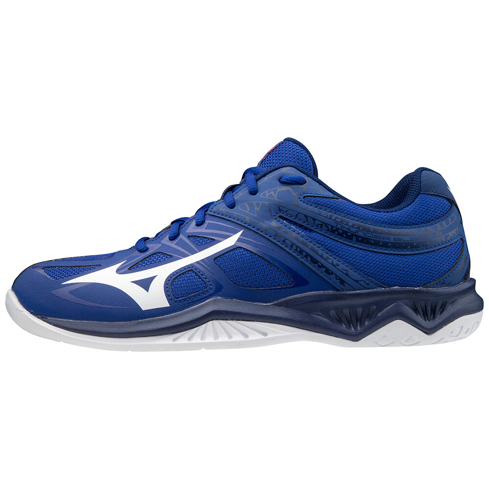 Sapatilhas Voleibol Mizuno Thunder Blade 2 - Homem - Azuis/Branco/Rosa - NJICP0249